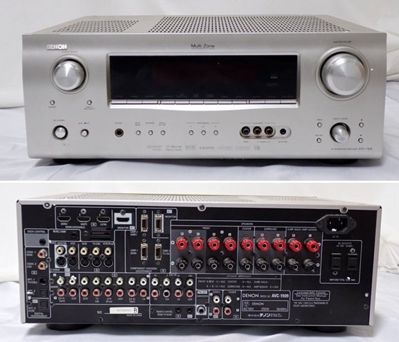 ★DENON/デノン AVサラウンドアンプ AVC-1909/電源コード・リモコン付き/音響機器/オーディオ/ジャンク扱い&1932000762