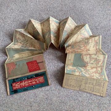 大正15年再販　改正　鐵道旅行新地圖　古地図　鉄道　路線図　運賃表　JR 国鉄　鐵道省　戦前　当時物　 骨董