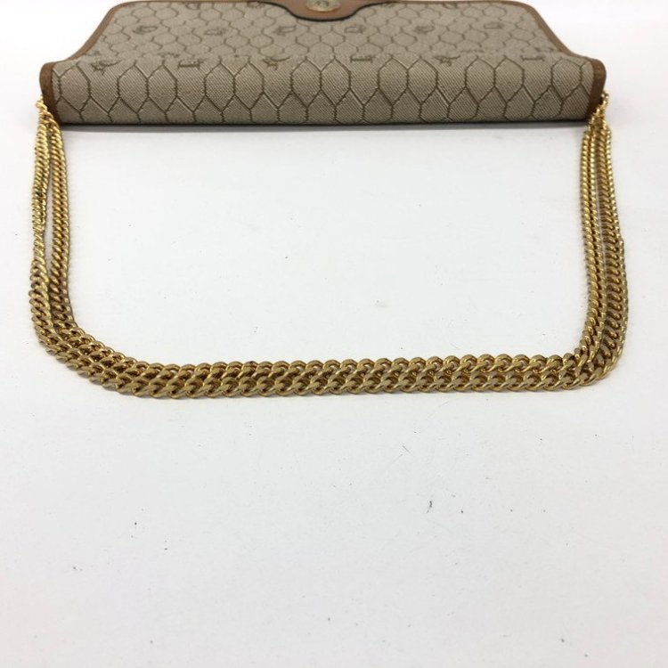 Christian Dior　クリスチャンディオール　ハニカム　チェーン　ショルダーバッグ【DBADE064】