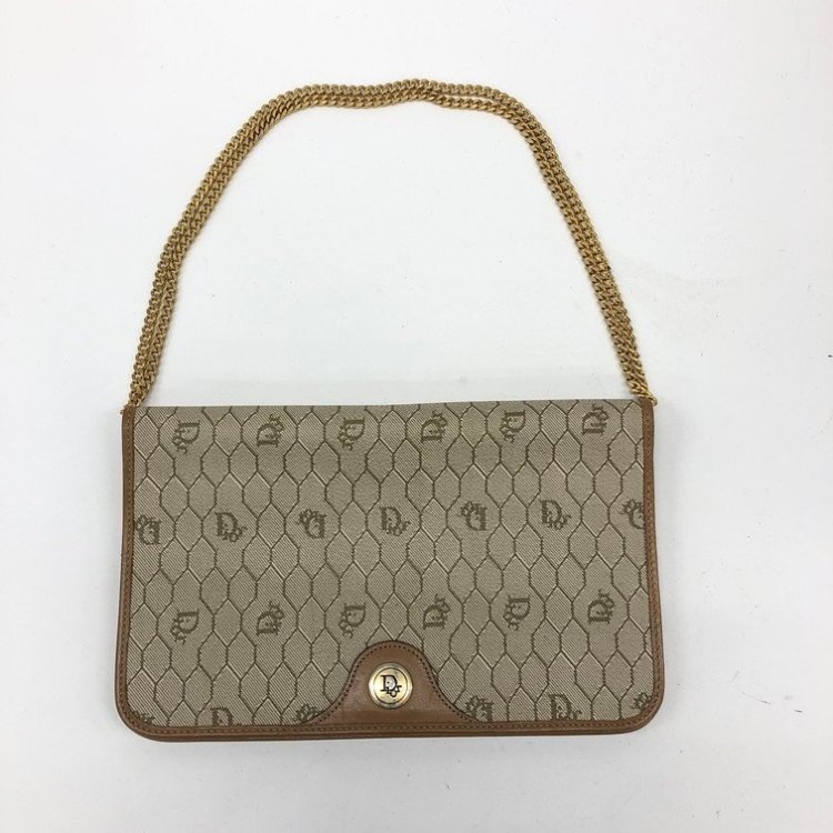 Christian Dior　クリスチャンディオール　ハニカム　チェーン　ショルダーバッグ【DBADE064】