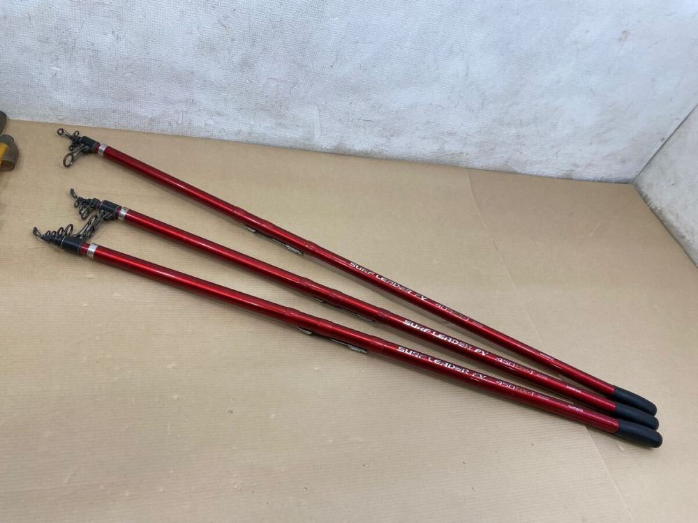 SHIMANO シマノ SURF LEADER FV 450DX-T &times;2点 405EX-T &times;1点 釣竿まとめて