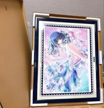 版画 てぃんくる ミクスドメディア アールビバン 翡翠 28/35