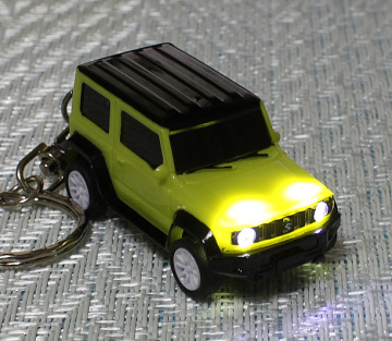 ★☆SUZUKI Jimny SIERRA☆スズキ ジムニー シエラ☆JB74☆光るLEDヘッドライト☆プルバックカー☆ミニカー☆キーホルダー・アクセサリー☆
