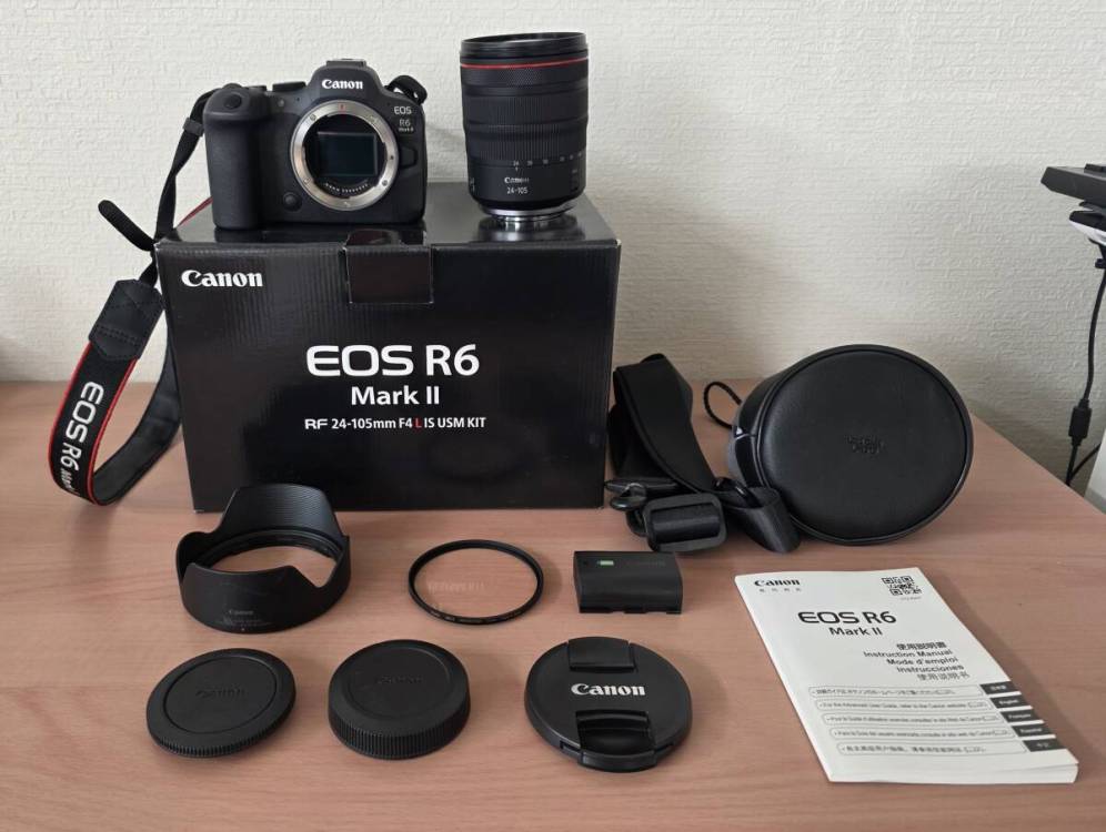 17207【1円スタート】キヤノン EOS R6 Mark II ミラーレス一眼カメラ RF 24-105mm F4 L IS USM レンズ　充電器欠品 現状品 中古品