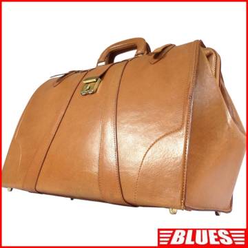 即決★N.B.★レザーアンティーク風ドクターバッグ 茶 キャメル 本革 インテリア 本皮 トランク 旅行 トラベル 軽量 ダレスバッグ