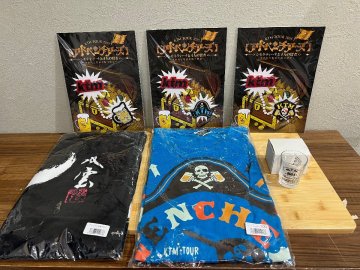 ケツメイシ グッズ アドベンチアーズTシャツXXLサイズ・ワッペン3種・ショットグラス 未使用品・保管品 まとめて発送個別売り不可