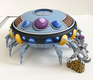 リペイントフィギュア　フリーザ　& フリーザの宇宙船　2次元彩色