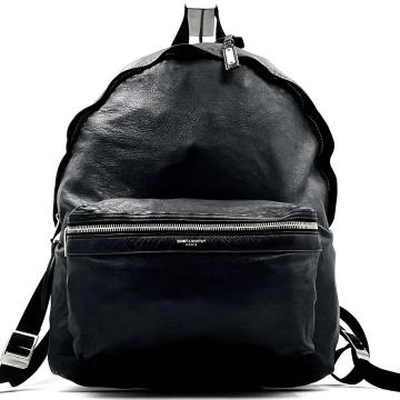 《美品》SAINT LAURENT PARIS サンローランパリ シティ メンズ レザー ペイズリー柄 リュックA4 バックパック ブラック