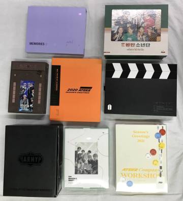 cj610 送料無料！現状品 韓流 韓国 CD まとめ 8点セット BTS ATEEZ SEASONSGREETINGS ARMY WORKSHOP MEMORIES 等