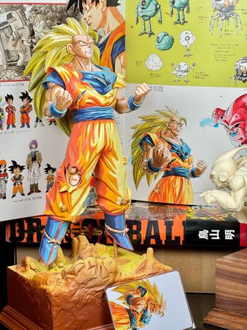 ドラゴンボールZ リペイント HGシリーズ　GOKU EDITION 超サイヤ人孫悟空3 台座二つ　　2D 二次元彩色　漫画色