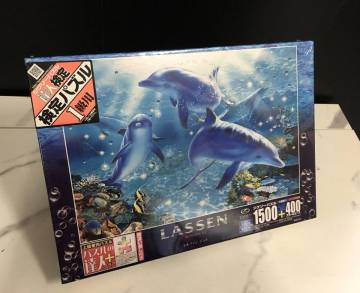 【未開封】ジグソーパズル　LASSEN　ドルフィンジョイ　1500ピース+400ピース
