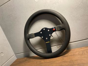 MOMOモモ ステアリング バックスキン 33.5Φ VELOCEヴェローチェCORSE NARDIナルディpersonalパーソナルitalvolanti 希少 当時物 JDM 旧車