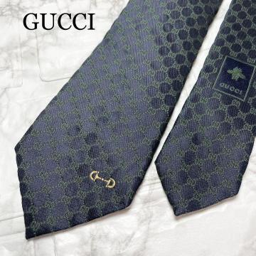 現行タグ　近年モデル　GUCCI グッチ　ネクタイ　GG ビー　ハチ　蜂 ホースビット 刺繍 マーモント インターロッキング スーツ カフス