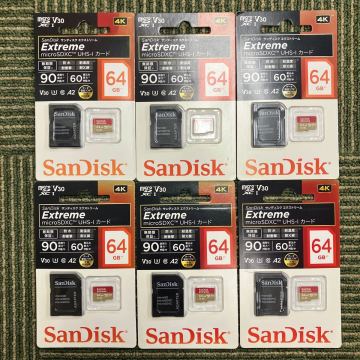 1円〜 新品 未開封品 未使用品 SanDisk サンディスク マイクロSDカードまとめ売り 64GB SDカード microSD 6個セット まとめて 