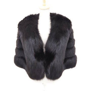 高級毛皮【 \1000~ / WHITE BEAR / 大判サイズ / 袖通し有 】◆ミンク ◆ショール ストール ケープ 幅58cm丈×長さ138cm◆ブラック M◆G242