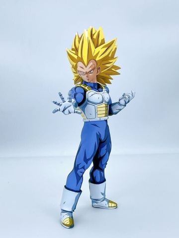 ドラゴンボール一番くじ超サイヤ人 3ベジータ改造2D 二次元彩色リペイントフィギュア。