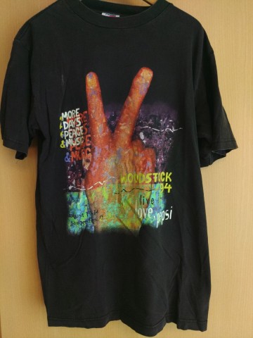 90s ペプシ PEPSI WOODSTOCK ウッドストック LIVE IT 94年 両面プリント バンドTシャツ バンT L ヴィンテージ レッチリ