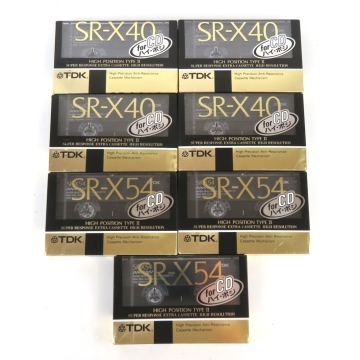 未開封 まとめ 7点 カセットテープ TDK SR-X54 SR-X40 ハイポジ 0721-010