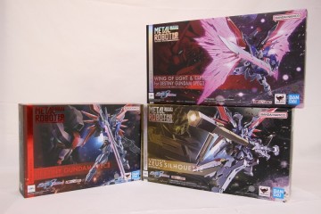 065 k4756 開封品 バンダイ METAL ROBOT魂 デスティニーガンダムSpecII ゼウスシルエット 光の翼&エフェクトセット まとめセット