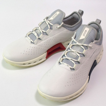 未使用 ECCO エコー MEN'S GOLF BIOM C4 GOLF SHOE ゴアテックス ゴルフシューズ EU42 26cm WHITE/CONCRETE 130404 57876