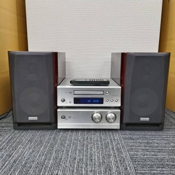 L615-CH4-3157【ゆうパック2個口】 ONKYO オンキョー C-733 CDプレーヤー+A-933 アンプ+D-302E スピーカー セット 音出し確認済み IH