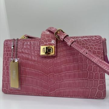 【未使用展示品】HCP社（Herms Cuirs Prcieux） フランス 最高級 クロコダイル ショルダーバッグ ポシェット 財布 ワニ革 