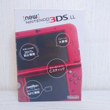 ち153【60】1円～ 動作確認済 任天堂 Nintendo New ニンテンドー3DS LL RED-001メタリックレッド