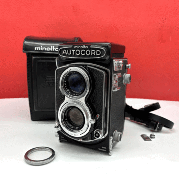 #09 MINOLTA AUTOCORD Ⅲ型 VIEW ROKKOR F3.2 75mm F3.5 75mm フィルムカメラ 二眼レフカメラ 動作確認済 現状品 ミノルタ