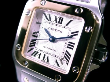 ★超美品CARTIER カルティエ サントス 18金/SS W20057C4 2423 自動巻 ギョーシェローマン SM 綺麗！★