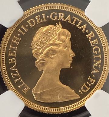 ☆1円スタート☆人気のヤングエリザベス☆ 1979 イギリス 1ソブリン金貨　NGC PF 67 ULTRA CAMEO