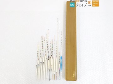 月山作 霧舟 こうすい 一峰 章月 かちどき へら浮子 計16本セット 浮子箱付き