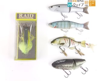 レイドジャパン ダッジ 114mm 1oz、DRT ジョーカー、ストーム アラシグライド19、ジャッカル ガンタレル 等 ビッグベイト 計5個