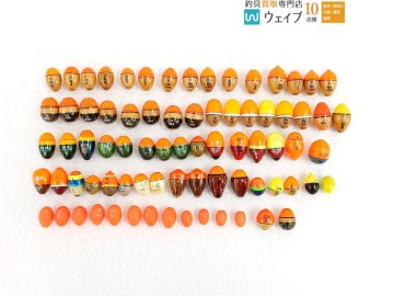 釣研、キザクラ 等 円錐ウキ 中通しウキ 小粒ウキ フカセウキ どんぐりウキ 計77個