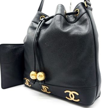1円【極美品】CHAENL シャネル ショルダーバッグ トートバッグ トリプルココ キャビアスキン ポーチ付き 巾着型 シール有 レディース