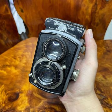 稀少銘機 ローライ Rolleiflex baby rollei 4X4 Tessar 6cm 60mm F2.8 ベビーローライ フィルムカメラ 二眼レフカメラ 現状