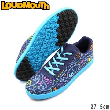 １円★ラウドマウス LM-GS0005 スパイクレス ゴルフシューズ　Jolly Roger×Blue（026）27.5cm ジョリーロジャー×ブルー★