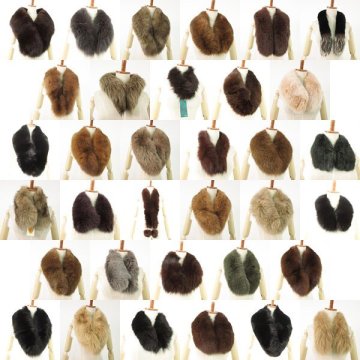 売切り!!★r7fu072105★染めブルーフォックス ショール 34本セット まとめ売 （サガフォックス7本） ＊同梱不可 (Can't combine shipping)