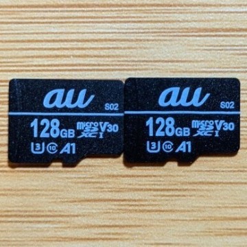 マイクロSDカード 128GB au 2個セット microSDカード