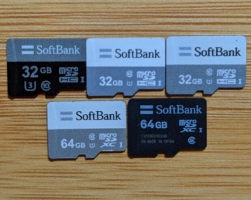 ソフトバンク microSDカード 32GB 64GB 5個セットガラケー スマホ softbank