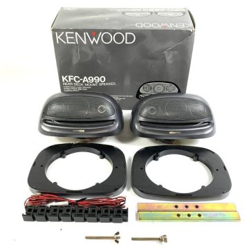 KENWOOD ケンウッド KFC-A990 4WAYペアースピーカー スペーサー/取り付け金具一式/ブロック/配線コード付き○簡易検査品