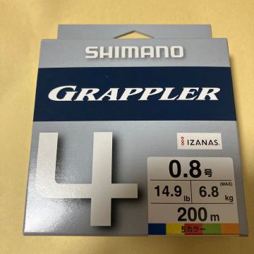 新品　シマノ　グラップラー4 0.8号　200m 検)ピットブル8 バリバス10×10 ダイワ xブレイド　デュラセンサー　バリバスpe オシア8 pe