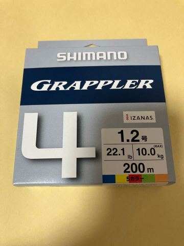 ②新品　シマノ　グラップラー4 1.2号　200m 検)ピットブル8 バリバス10×10 ダイワ xブレイド　デュラセンサー　バリバスpe オシア8 pe
