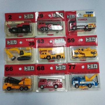 mN438a [未開封] TOMY トミカ ブリスター 三菱キャンター レッカー車 JAF ダイナパックCC21 日野ハシゴ消防車 他 | ミニカー F