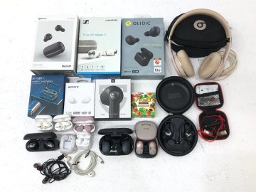 △ジャンク イヤホン/ワイヤレスイヤホン まとめ AirPods/ゼンハイザー/マクセル/グライディック/ソニー 等 同梱不可 1円スタート