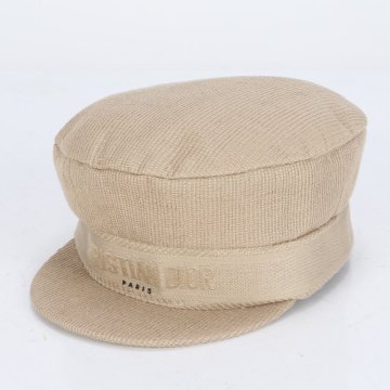 1円■新品同様■クリスチャンディオール■ロゴ キャスケット キャップ 帽子 ベージュ ファッション アパレル 59 レディース ECE CE6-3