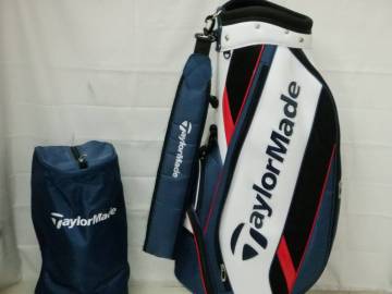 TaylorMade テーラーメイド アスリート スポツカート★中古★(WHxBLUExRED)ゴルフ キャディバック