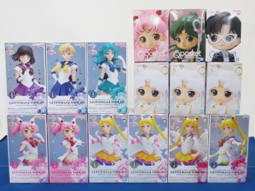 未開封★美少女戦士セーラームーン プライズフィギュア まとめ売り 15点セット ＜GLITTER&GLAMOURS、Q posketシリーズ＞ BANDAI (0436)