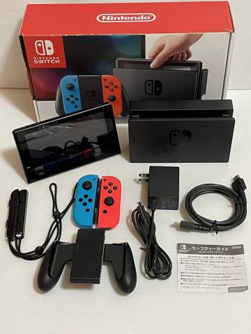 ニンテンドースイッチ 本体 中古 ネオンブルー/ネオンレッド 動作良好 完品 Nintendo Switch 2018年製 任天堂 純正 HAC 40498