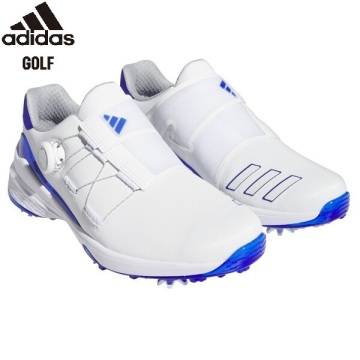 ・スピード発送 新品未使用 adidas Golf ダイヤル式ゴルフシューズ GY9715(ホワイト×ブルー)２７．５ＣＭ (TRI-WRAP BOA構造) ZG23 BOA