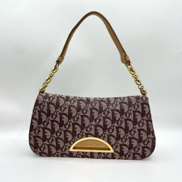 1円 ◎極美品◎ Dior ディオール マリスパール ハンドバッグ アクセサリーポーチ トロッター 総柄 ワンハンドル ミニバッグ レディース